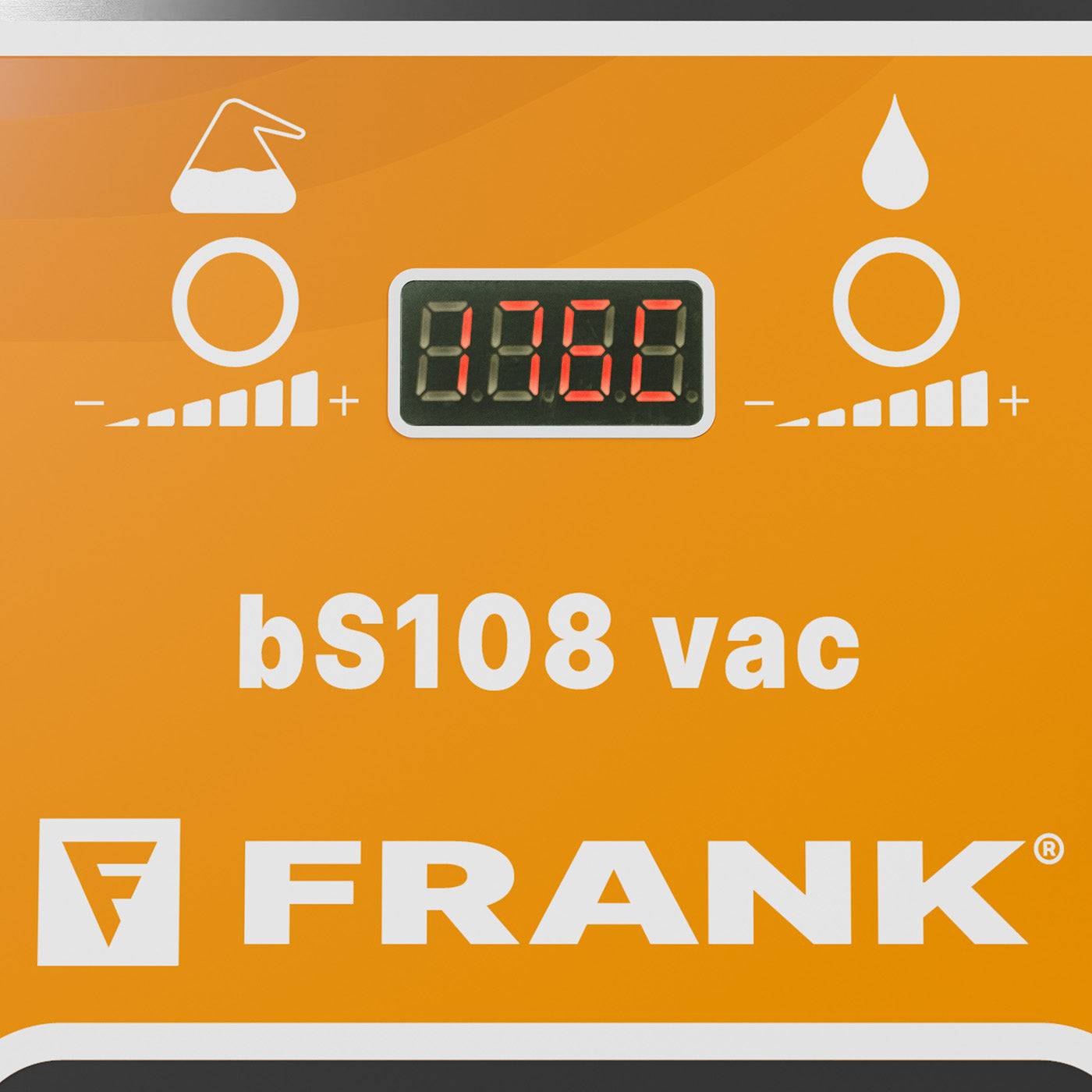 Das digitale Display des FRANK Trockendampfreinigers bS 108 VAC