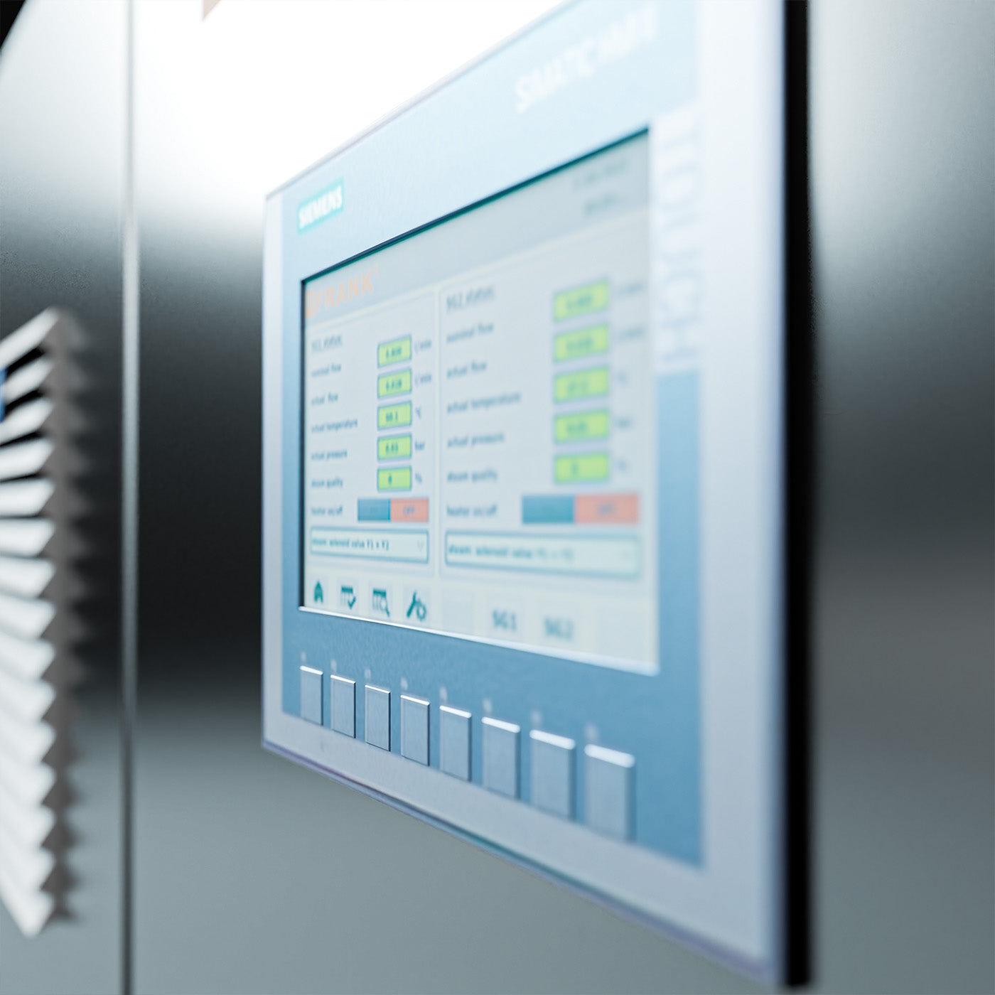 Digitales Steuerungsdisplay von FRANK Dampferzeugern